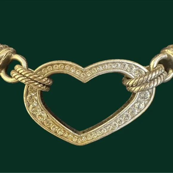 Brighton Urban Lights Curb Silver Chain Necklace with Crystals - Picture 2 of 4